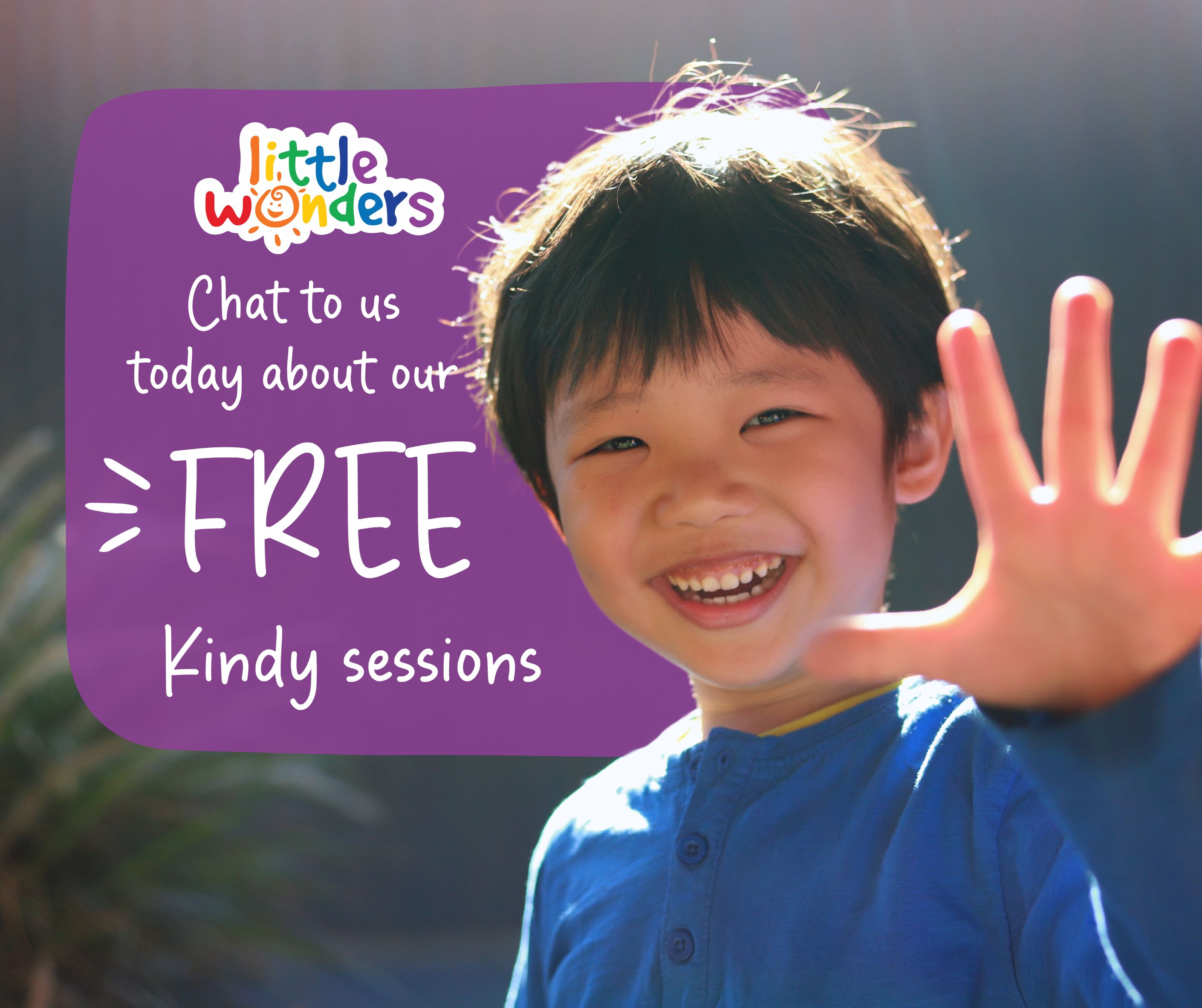 Free kindy sessions at Little Wonders Glendowie poster
